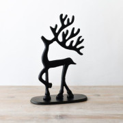 Standing Black Reindeer Ornament 30cm Modern Christmas Decoration